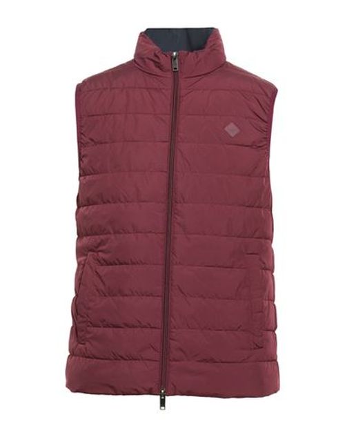 Man Vest Burgundy Size L Polyester