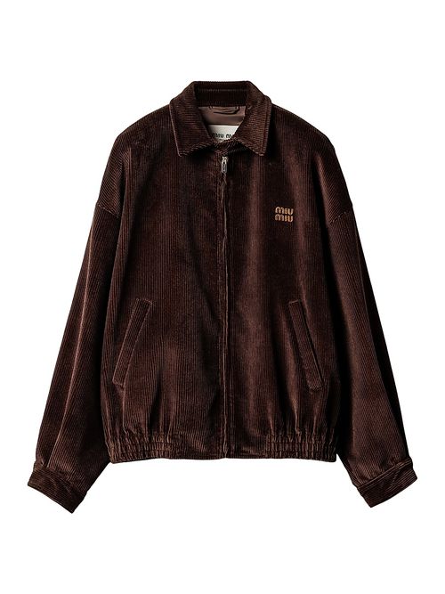 Women's Corduroy Blouson Jacket - Brown