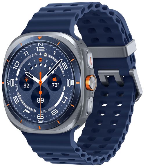 Galaxy Watch Ultra Smartwatch 47mm LTE Titanium Blue Case with M/L Blue Marine Band