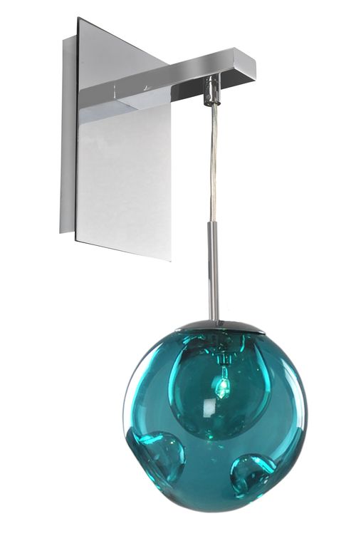 Chrome One Light Wall Bracket from the Meteor Collection