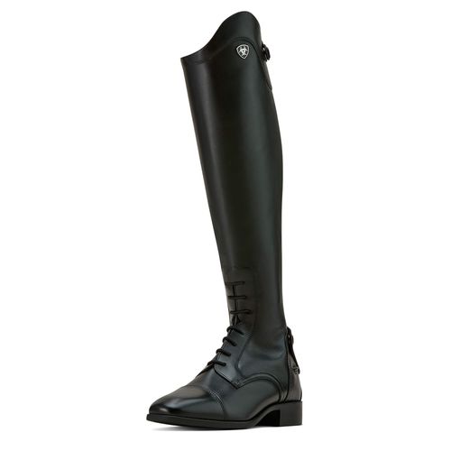 Women's Palisade Field Tall Riding Boots in Black, B Medium Width, Short Height, Slim Calf