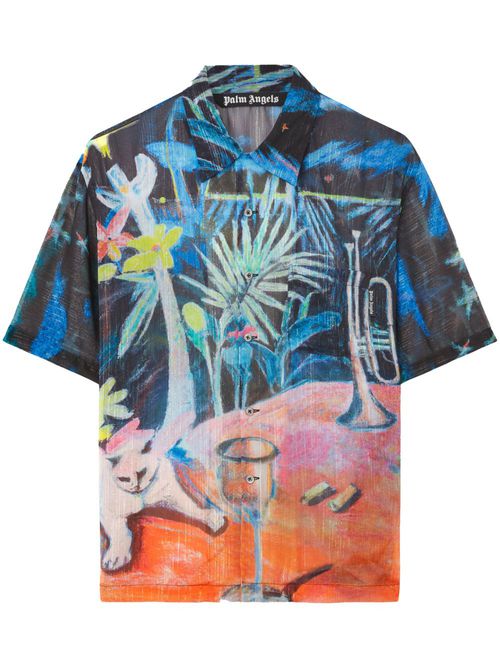 Oil On Canvas button-up bowling shirt - Black