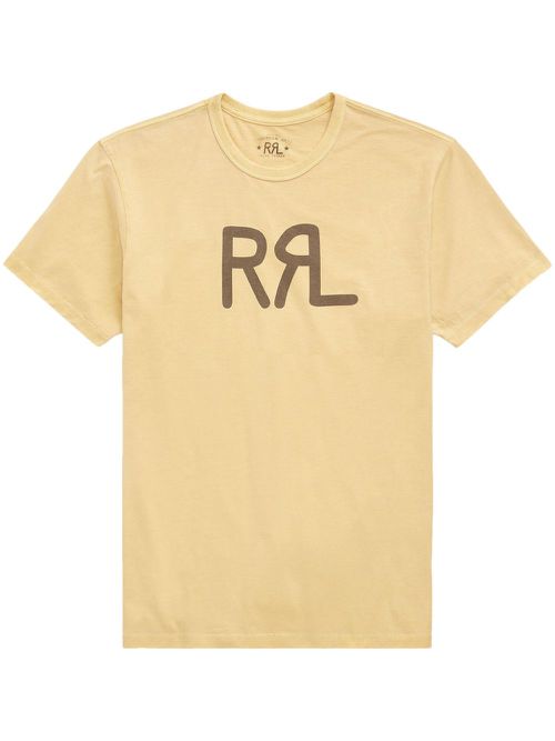 Logo-print cotton T-shirt - Yellow