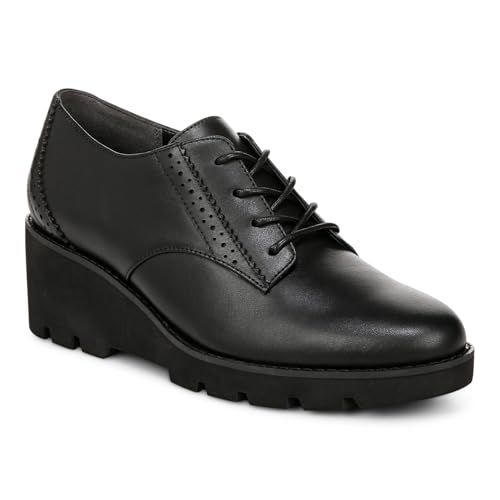 Vionic Anaheim Women's Comfort Wedge Oxford Derby Shoe Black