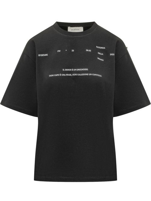 Black Graphic Crew Neck T-Shirt