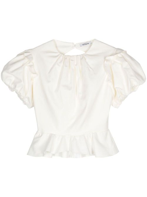 Ruffle-detailing blouse - White