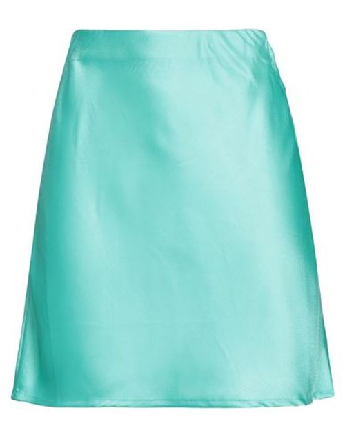 Woman Mini skirt Emerald green Size S Polyester