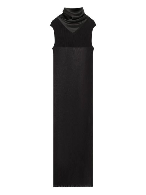 Pleated Jersey Dress