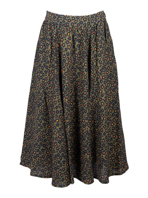Printed midi skirt