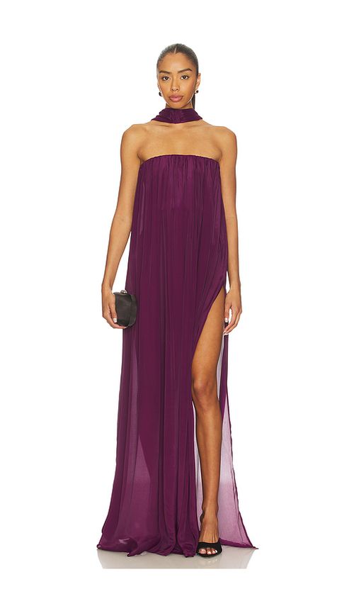 Nonchalant Label KLEID MARLOW in Purple. Größe L. Also in M