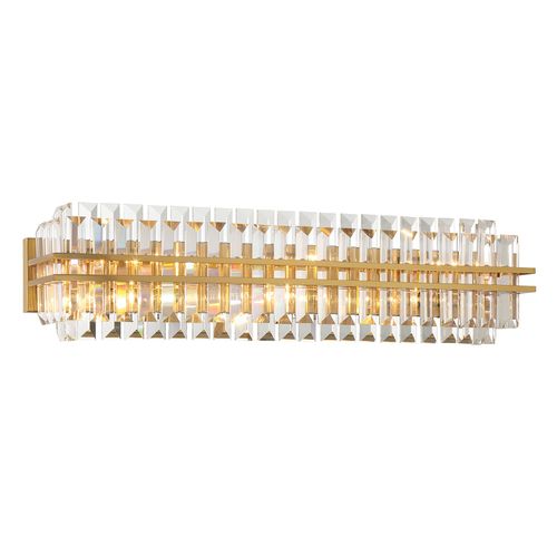 Aged Brass Six Light Bath from the Hayes Collection