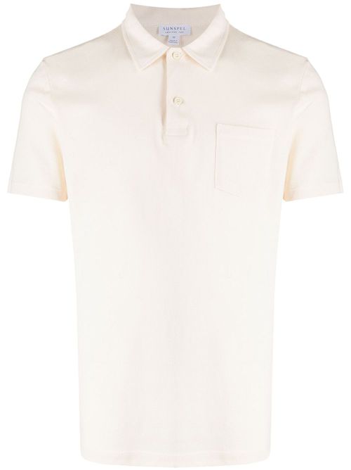 Short-sleeves cotton polo shirt - Neutrals