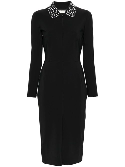 Zoelle Pearl midi dress - Black