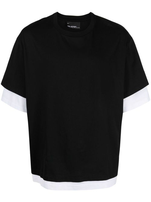 Travel layer-effect T-Shirt - Black