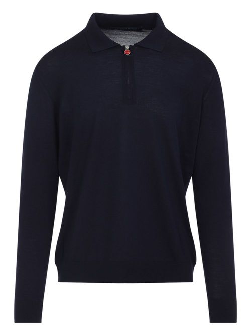 Half-zip polo shirt - NAVY BLUE