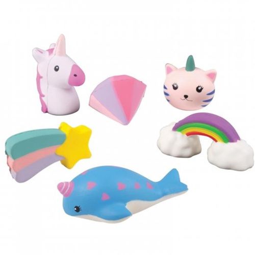 US Toy Squishy Assortment Toys - 6 Assorted Styles