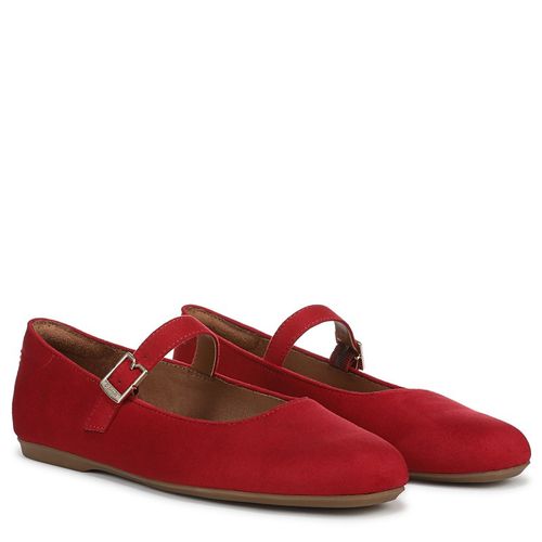 Women's Wexley Mary Jane Ballet Flat Shoes (Red Fabric)