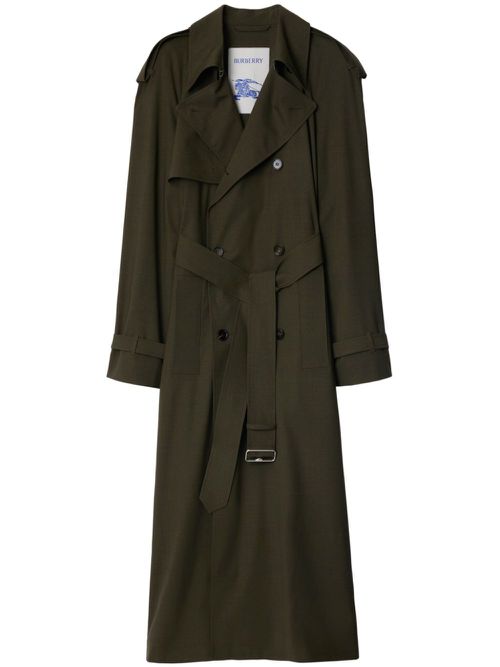 Belted double-breasted trench coat - Brown