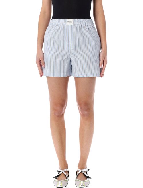 Refined Striped Poplin Shorts - Size 40
