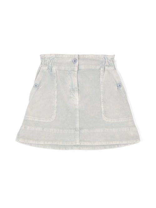 Pegaso-embroidery skirt - Grey