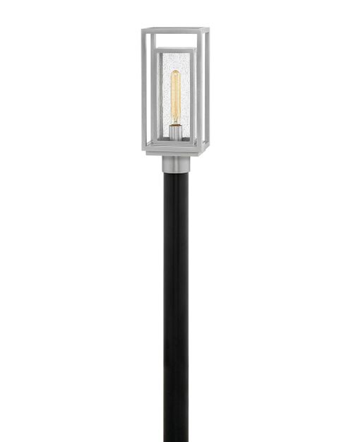 Satin Nickel LED Post Top or Pier Mount from the Republic Collection