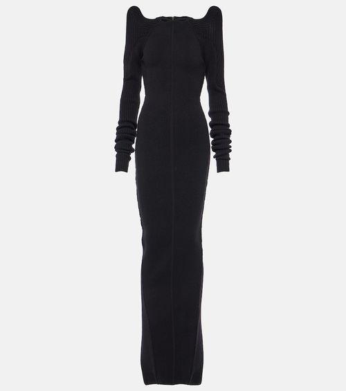 Cashmere and wool gown