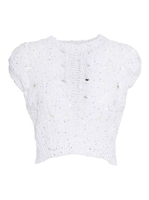 White Knit Top