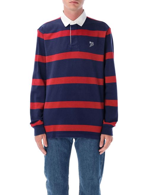 Red Navy Stripes Polo Shirt