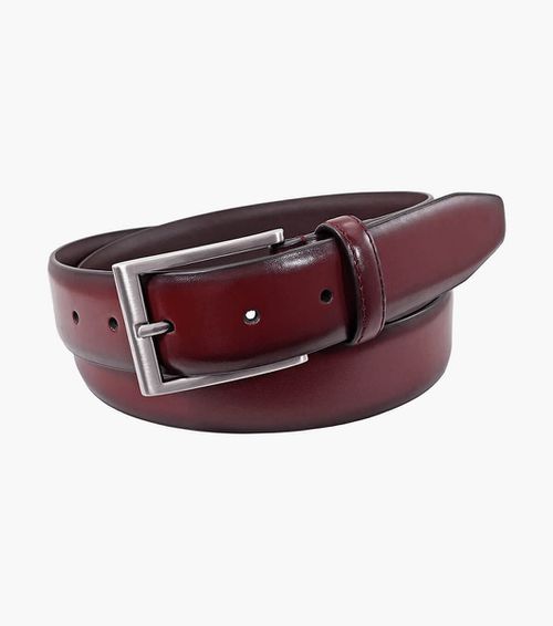 Florsheim Shoes Carmine Leather Belt Burgundy