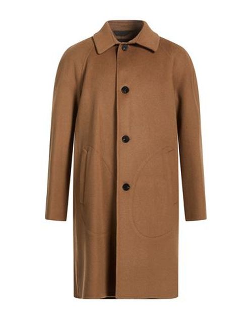 Paltò Fabbrica Man Coat Camel Size 40 Wool, Nylon