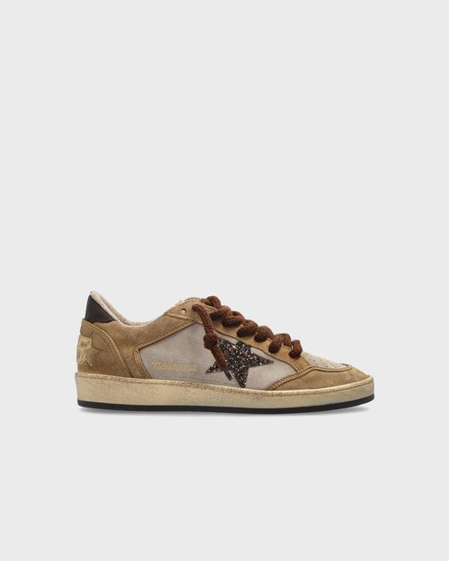 Golden Goose Deluxe Brand Sneakers Ballstar Suede Glitter Star Beige/brun EUR