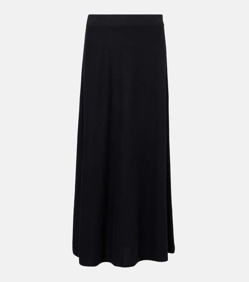 Torie high-rise cashmere maxi skirt