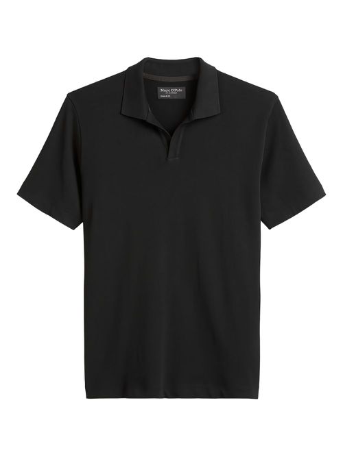 Textured polo shirt - Black