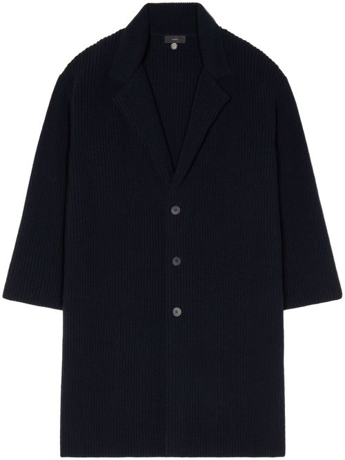 Buttoned single breasted coat - Blue
