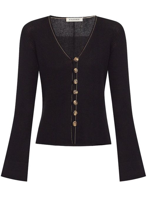 Cirella ribbed cardigan - Black