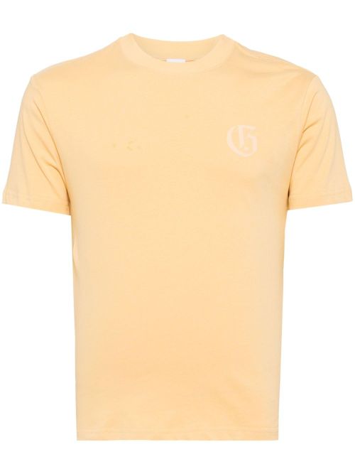 Logo-print cotton T-shirt - Yellow