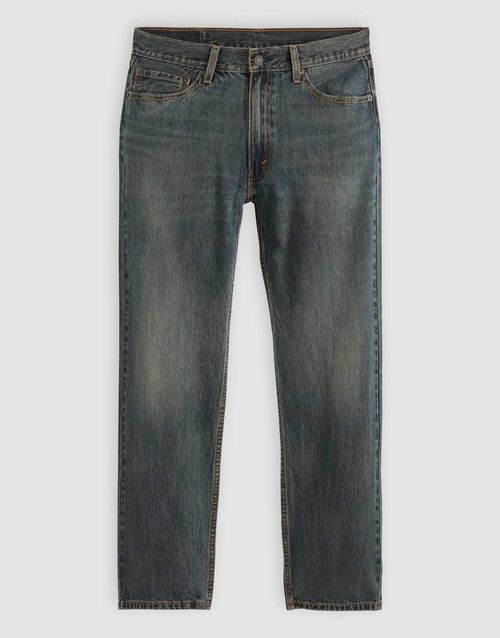 555 relaxed straight fit jeans in dark wash-Navy