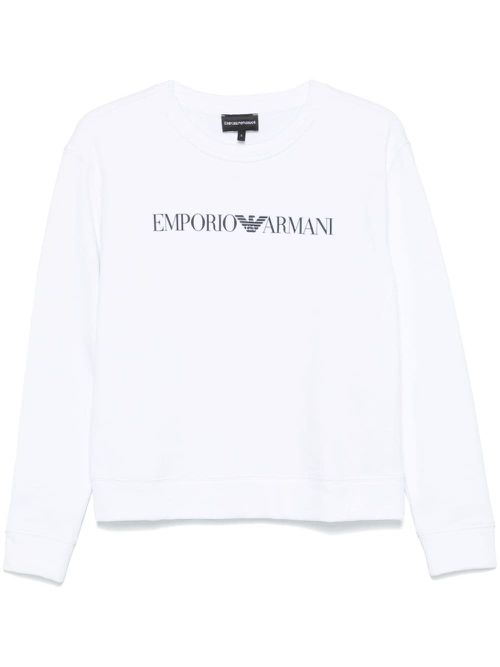 Logo-print organic-cotton sweatshirt - White