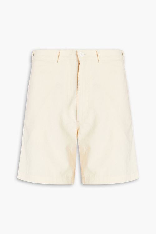 Cotton-corduroy shorts - White - XL