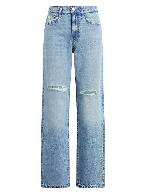 Women's The Tommy Slashed-Knee Low-Rise Jeans - Flint