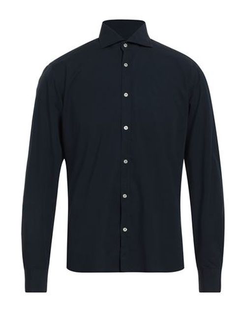 Rossopuro Man Shirt Midnight blue Size 15 ¾ Cotton