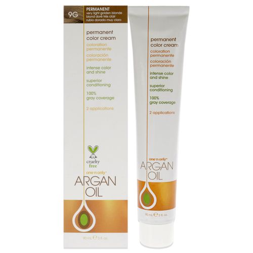 Argan Oil Permanent Color Cream - 9G Very Light Golden Blonde by for Unisex - 3 oz Hair Color