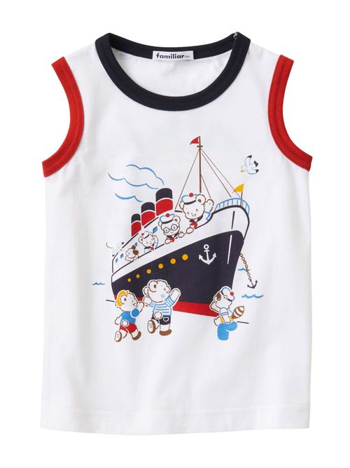Graphic-print cotton vest - White