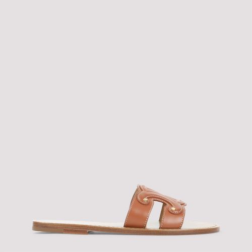 Tan Slip On Sandals