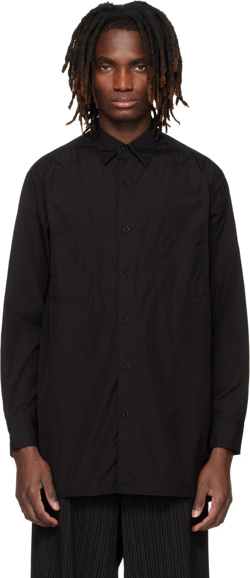 Black Big Standard Chain Stitch Shirt