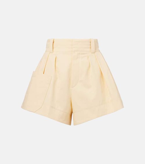 Chloé High-rise cotton canvas shorts