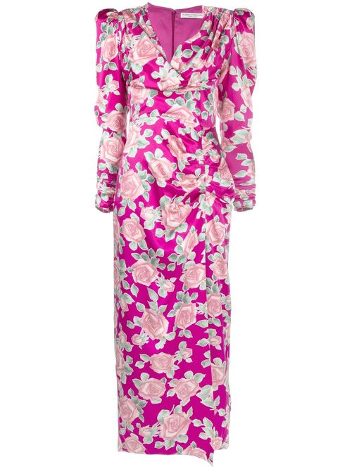 Floral-print long-sleeve dress - Pink