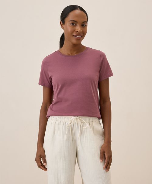 Women's Mauve Softspun Crew Neck Tee