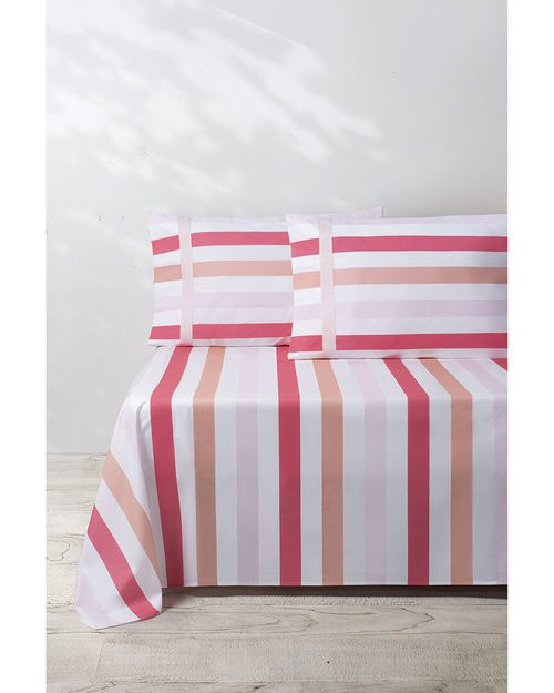 200tc Awning Stripe Cotton Percale Sheet Set