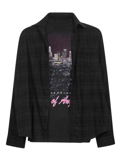 Layered cotton shirt